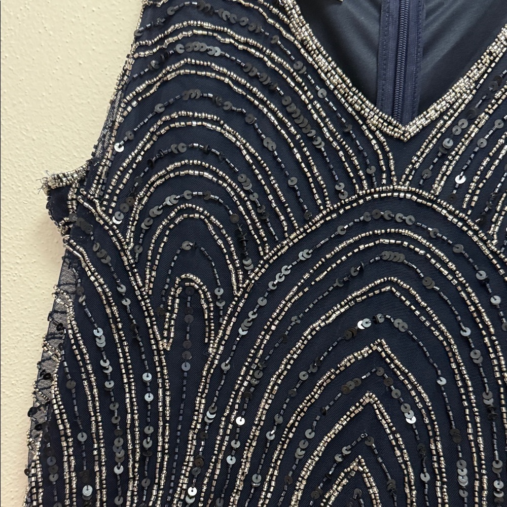 Camille La Vie Black and Silver Beaded Maxi Dress - Picture 4 of 4